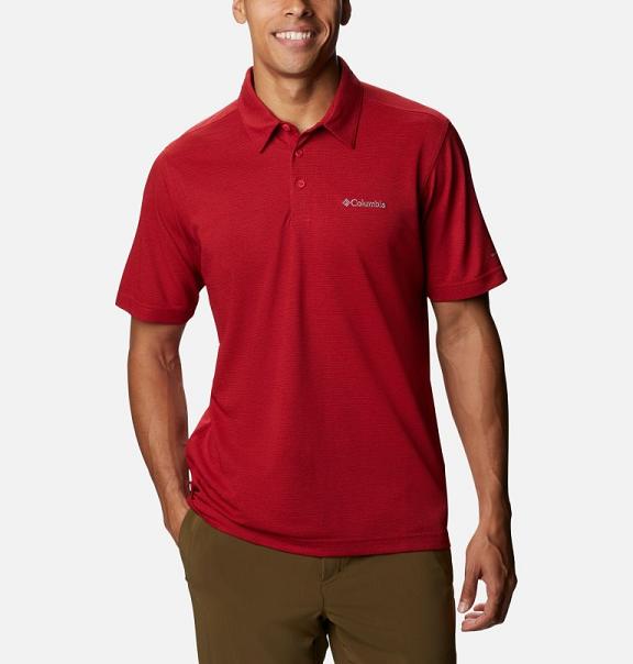 Columbia Pique Polo Red For Men's NZ91768 New Zealand